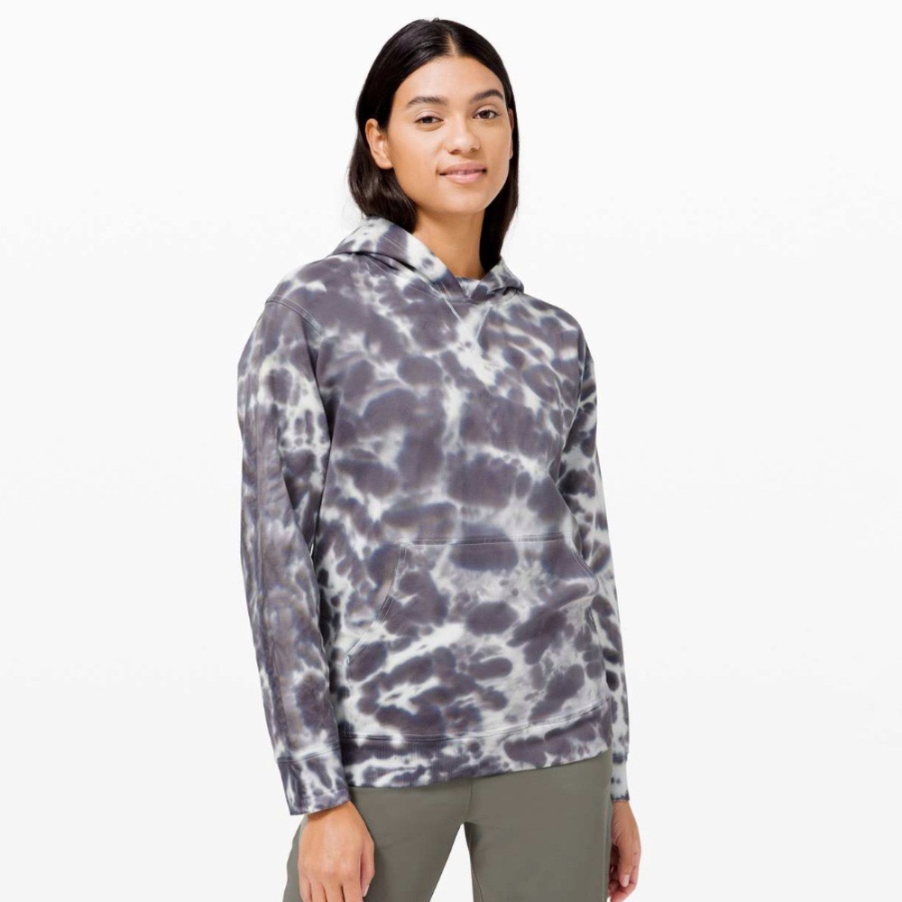 Lululemon | All Yours Hoodie Tie Dye Fleece Marmoleado Graphic Grey Size 4